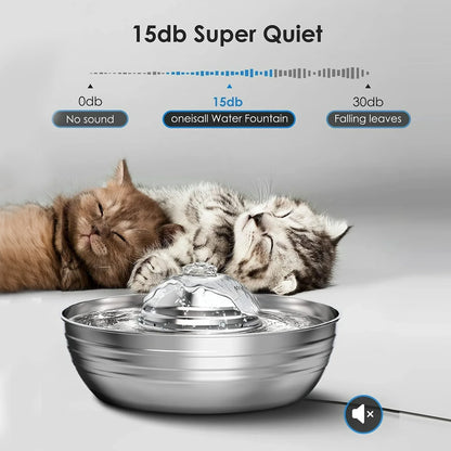 PureFlow™ Stainless Pet Fountain 💧🐾