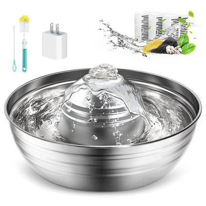PureFlow™ Stainless Pet Fountain 💧🐾
