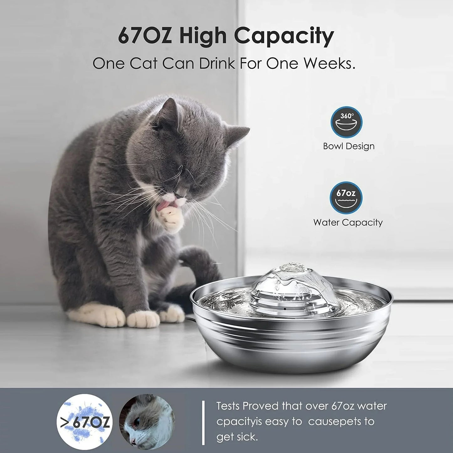 PureFlow™ Stainless Pet Fountain 💧🐾