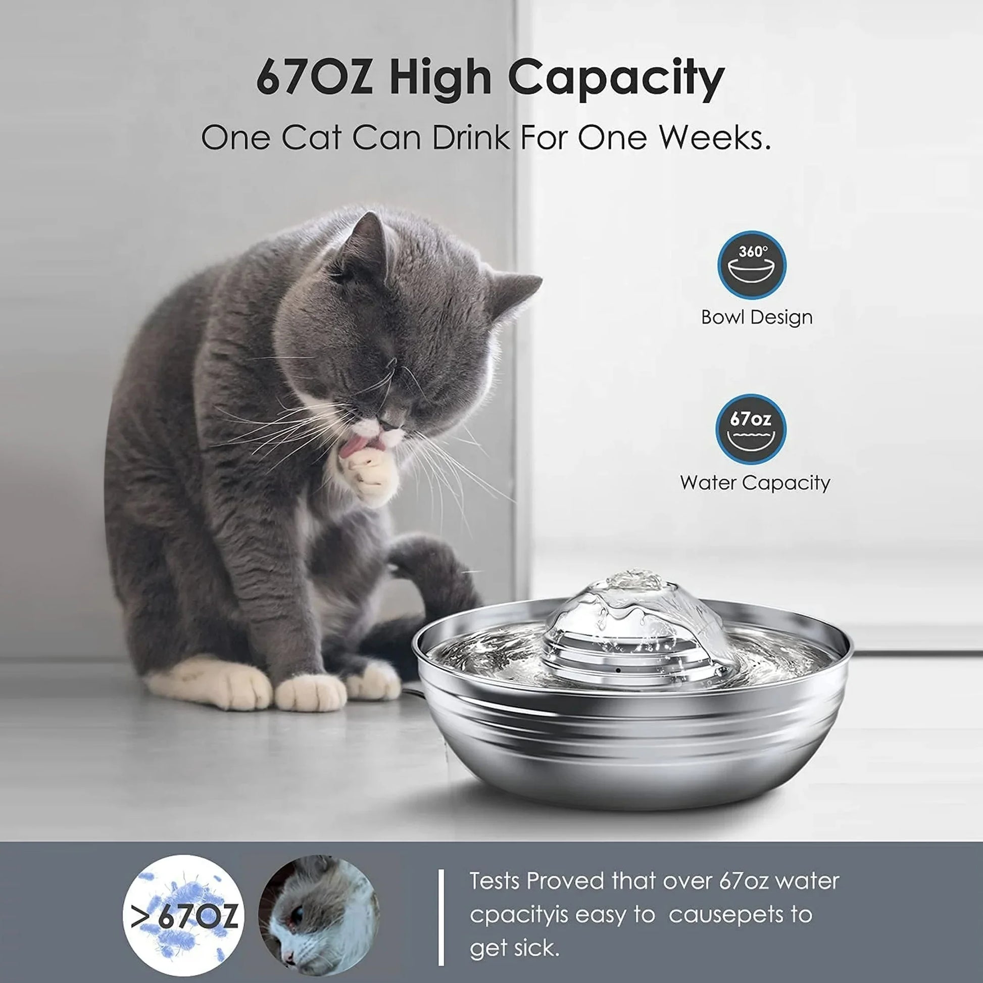 PureFlow™ Stainless Pet Fountain 💧🐾