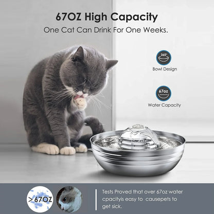PureFlow™ Stainless Pet Fountain 💧🐾