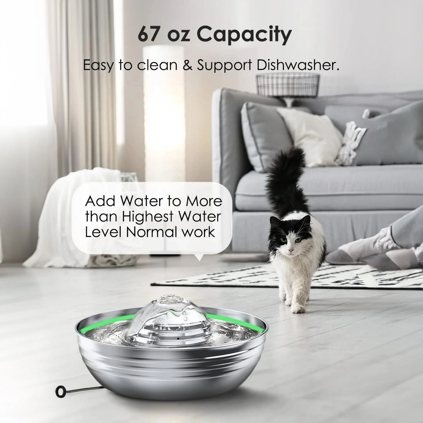 PureFlow™ Stainless Pet Fountain 💧🐾